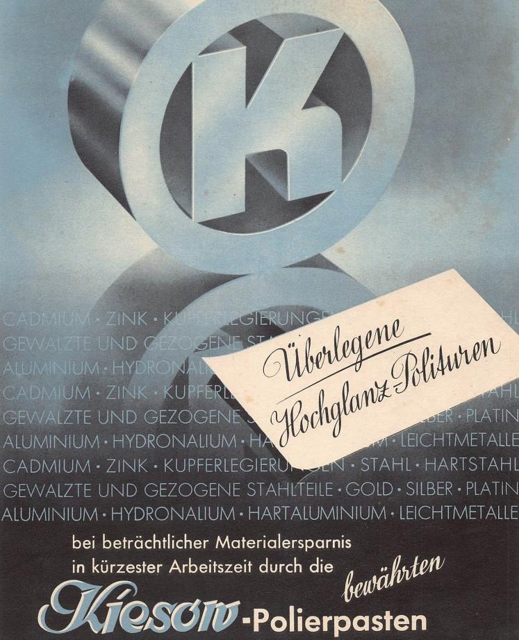 Werbeplakat Kiesow-Polierpasten Historisches Werbeplakat für Kiesow-Polierpasten