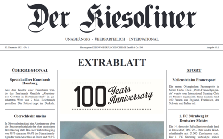 Abbildung des Kiesoliner Extrablatts